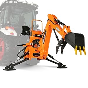 Tractor Backhoe Attachment with Mechanical Thumb
